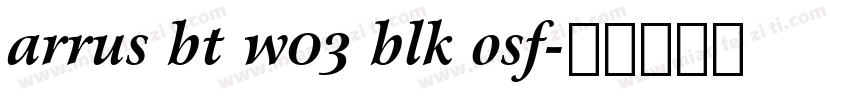arrus bt w03 blk osf字体转换